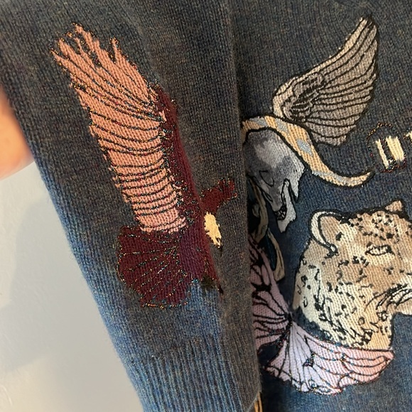 Zadig & Voltaire Cashmere Sweater Denim color Size XS runs like a LG/XL - Picture 4 of 9